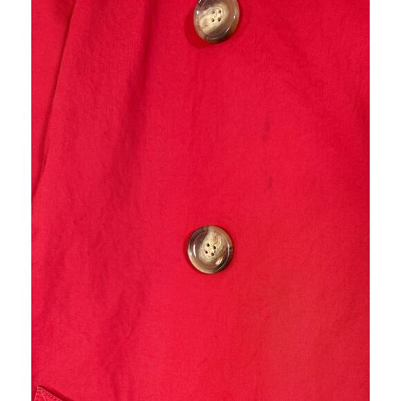 COACH Icon Belted Double Breasted Lined Short Trench Coat Persimmon Red Small - Picture 11 of 15